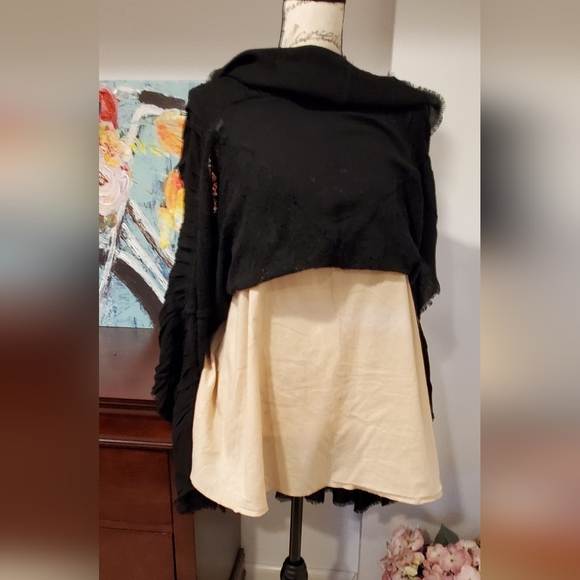 Free People Black Sleeveless Casual Dress With Open Diamond Back, Size M - Picture 8 of 9